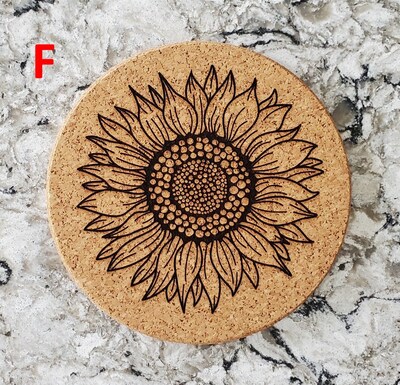 Round Cork Trivets - 6 Design choices with Picture Graphics - image8